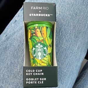 Farm Rio + Starbucks Banana Print Keychain Cup